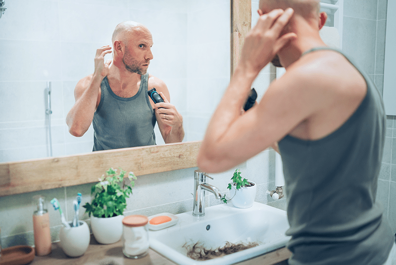 Glatze rasieren kopfform