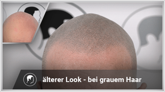 älterer Look - bei grauem Haar